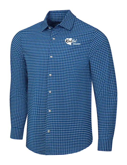 Navy/White City Stretch Shirt w/Kindful Health Logo