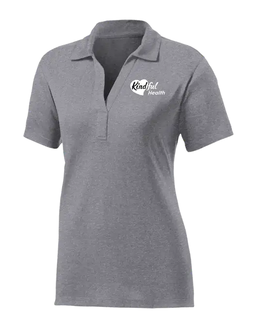 Womens Medium Grey Heather Contender Polo w/Kindful Health Logo