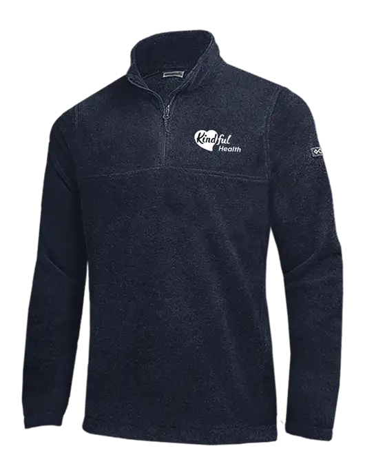 Columbia Navy Steens Mountain Fleece 1/2 Zip Pullover w/Kindful Health Logo