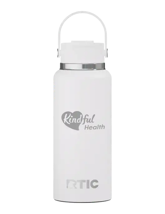 RTIC Outback 32 oz White Bottle w/Kindful Health Logo