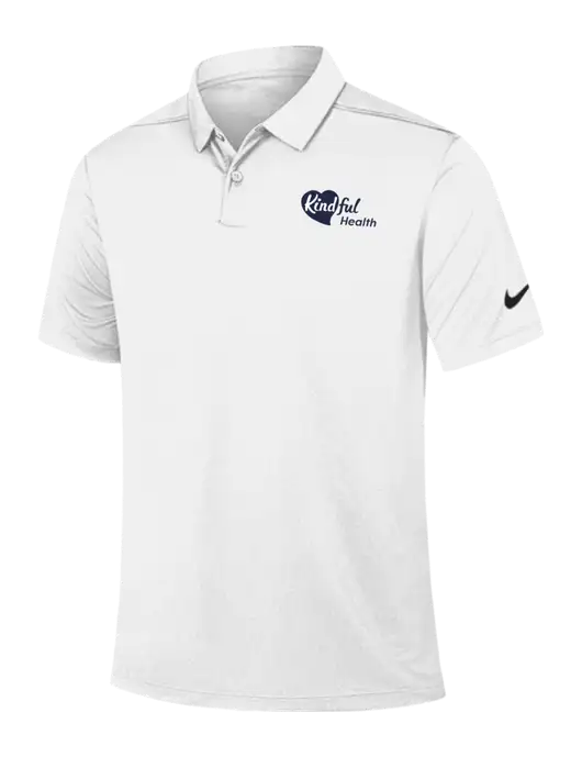 Nike White Dry Essential Solid Polo w/Kindful Health Logo