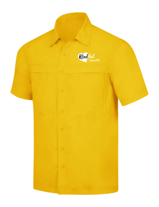 Yellow Gold Short Sleeve UV Daybreak Shirt w/Kindful Health Logo