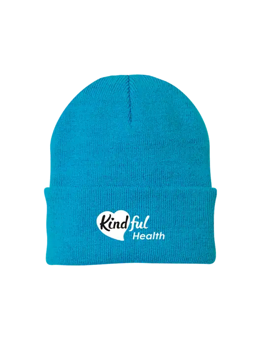 Sapphire Blue Knit Cap w/Kindful Health Logo