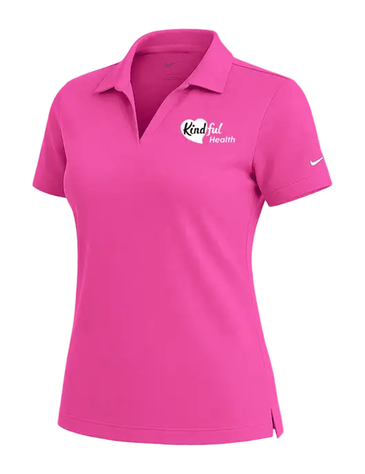 NIKE Fuchsia Womens Dri-Fit Micro Pique Polo w/Kindful Health Logo