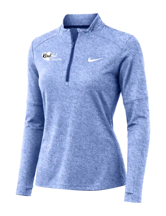 Nike Royal Heather Womens Dri-FIT Element 1/2-Zip Pullover w/Kindful Health Logo