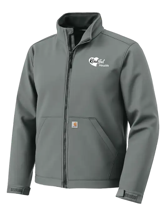 Carhartt Rain Defender Dark Medium Grey Soft Shell Jacket w/Kindful Health Logo