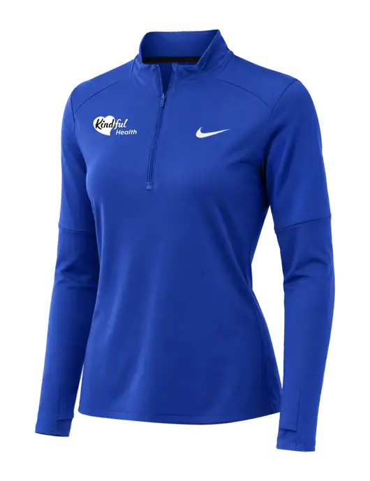 Nike Royal Womens Dri-FIT Element 1/2-Zip Pullover w/Kindful Health Logo