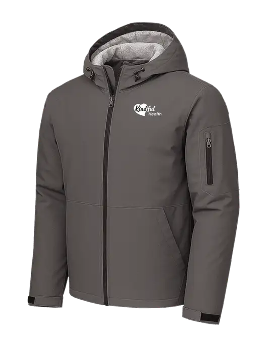 Waterproof Insulated Dark Grey Jacket w/Kindful Health Logo