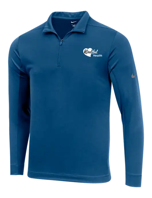 NIKE Dark Royal Dry 1/2 Zip Cover-Up w/Kindful Health Logo