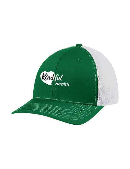 Richardson Adjustable Snapback Original 112 Trucker Cap Kelly w/White Mesh w/Kindful Health Logo