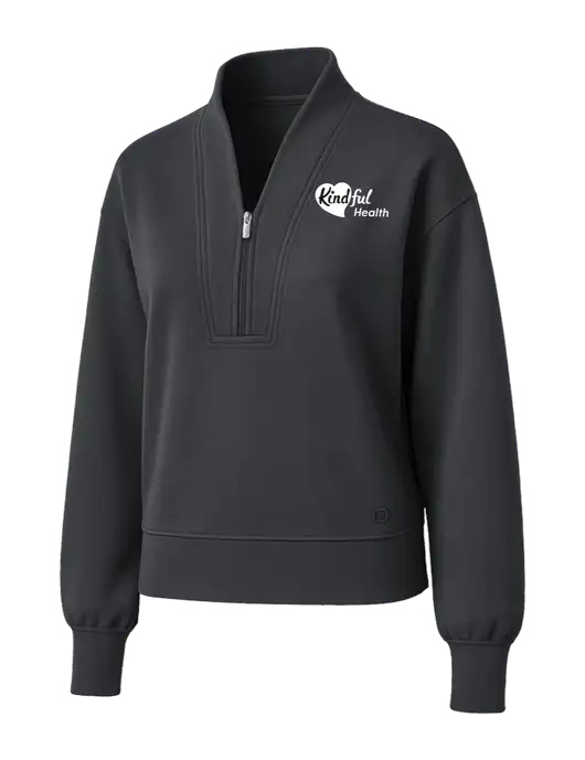 OGIO Womens Dark Grey Transcend 1/4-Zip w/Kindful Health Logo