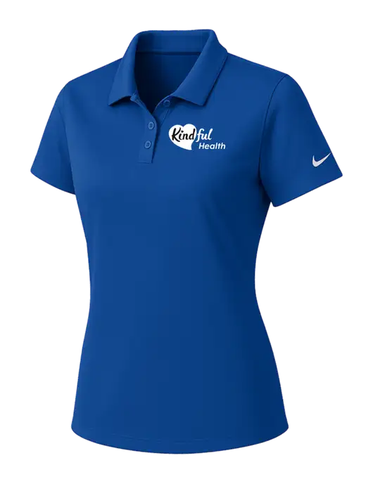 Nike Womens Dark Royal Dry Essential Solid Polo w/Kindful Health Logo