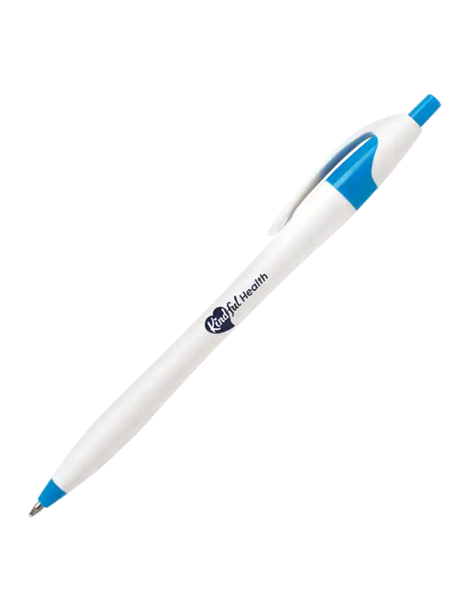 Novella Sapphire Blue/White Splash Pen - Blue Ink w/Kindful Health Logo
