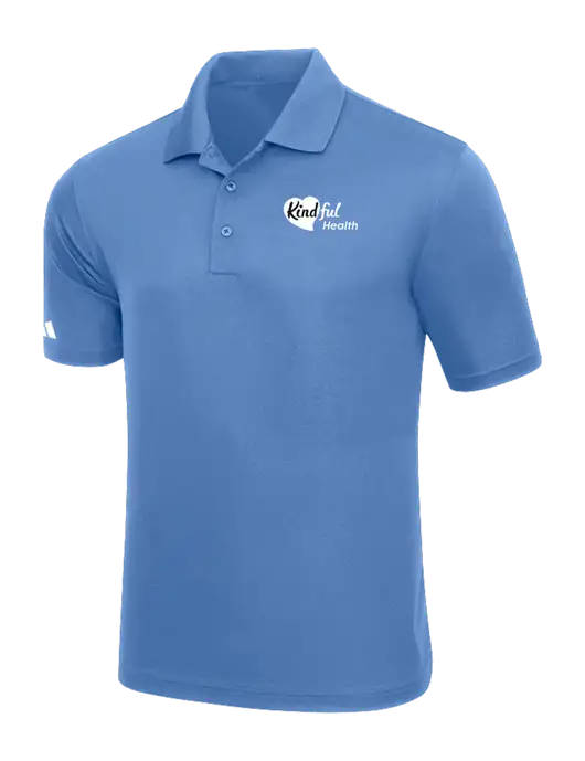 Adidas Carolina Blue Basic Sport Polo w/Kindful Health Logo