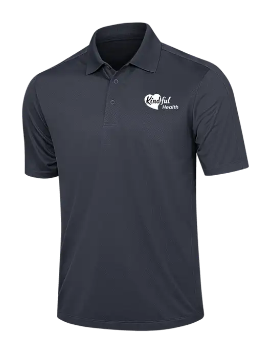 Dark Grey Diamond Textured Jacquard Polo w/Kindful Health Logo