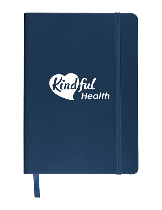 Leeman Navy Tuscany Journal 5.75 x 8.25 w/Kindful Health Logo