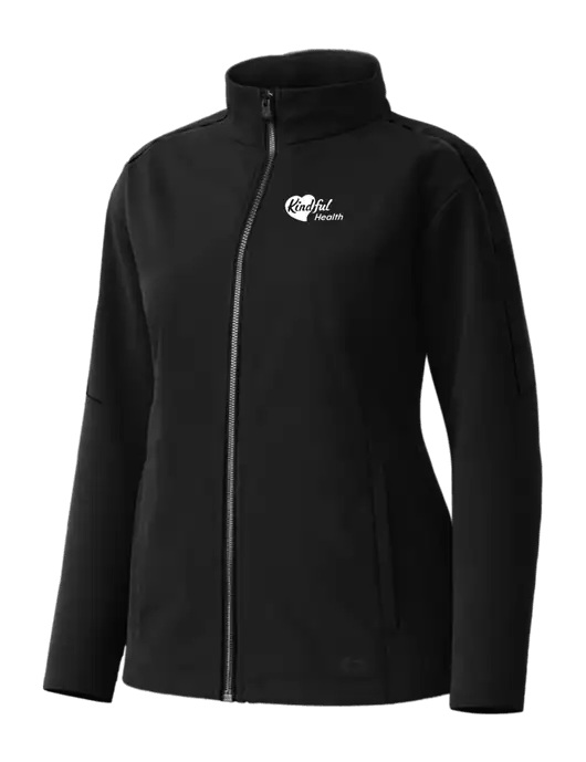 OGIO Womens Commuter Full-Zip Soft Shell Black Jacket w/Kindful Health Logo