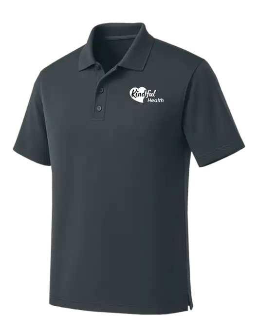 Dark Grey Dry Zone UV Micro Mesh Polo w/Kindful Health Logo