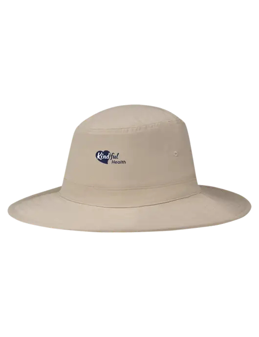 Tan Booney Sun Hat w/Kindful Health Logo
