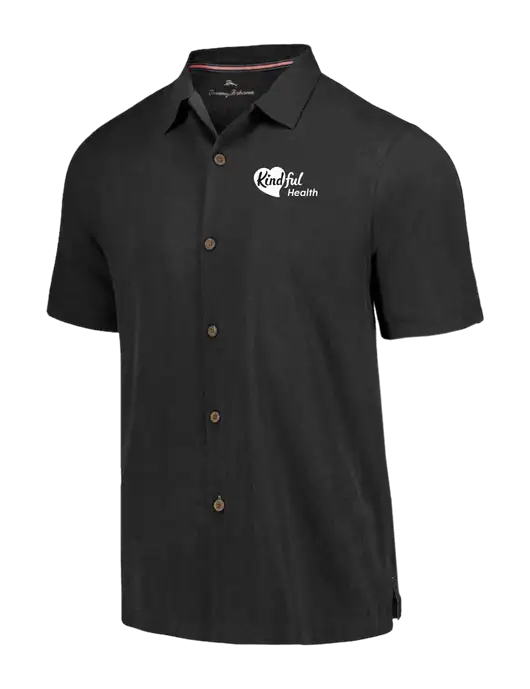 Tommy Bahama Black Tropic Isles Short Sleeve Shirt w/Kindful Health Logo