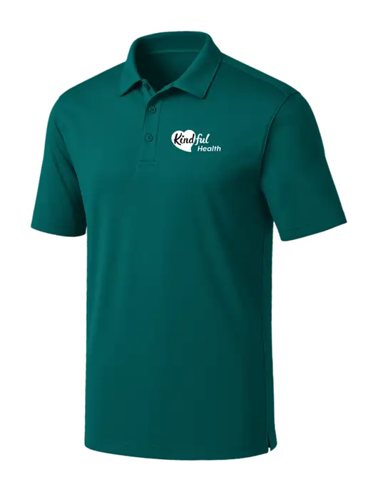 Dark Teal Silk Touch Performance Polo w/Kindful Health Logo