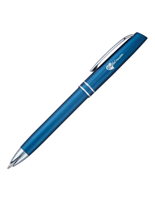 Blue Anguilla Black Ink Pen w/Kindful Health Logo