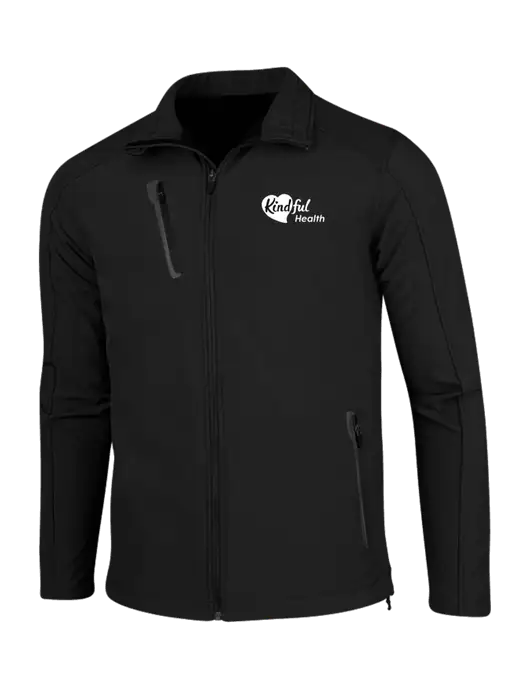 Black Welded Softshell Jacket w/Kindful Health Logo