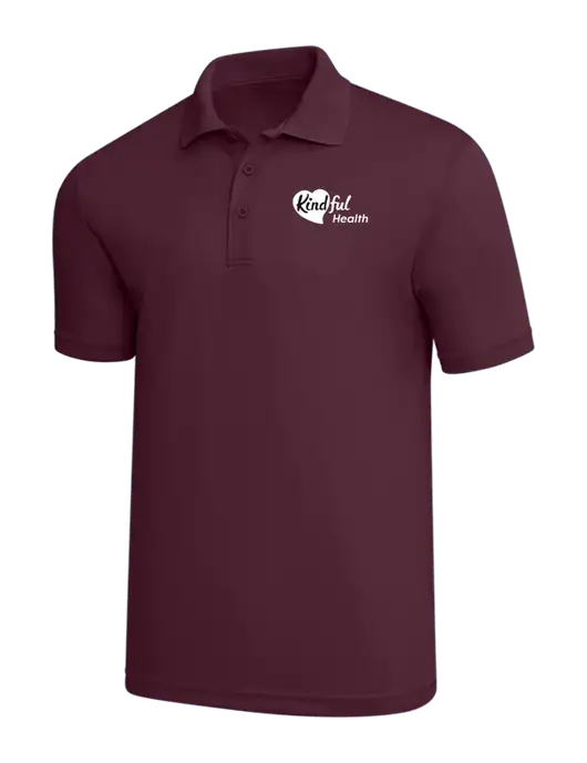 Maroon PosiCharge RacerMesh Polo w/Kindful Health Logo