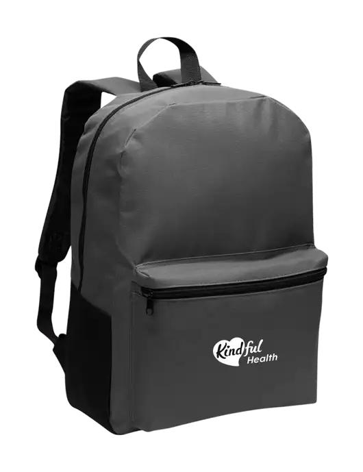 Casual Dark Charcoal Lightweight Laptop Backpack w/Kindful Health Logo