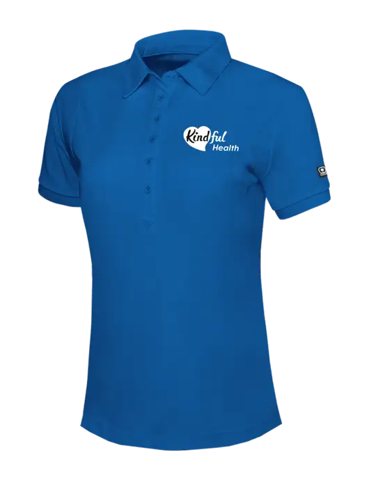 OGIO Womens Royal Blue Jewel Polo w/Kindful Health Logo