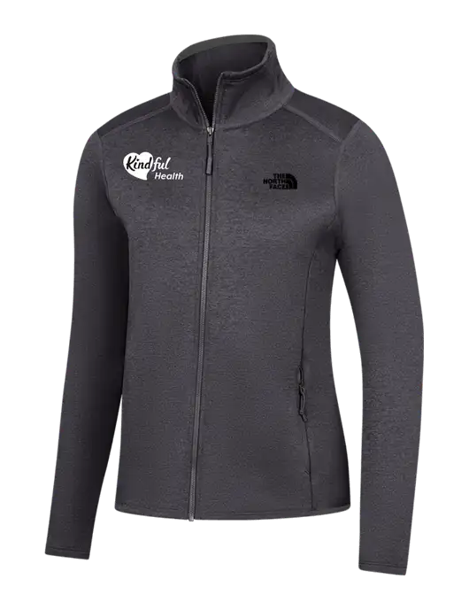 The North Face Womens Dark Grey Heather Skyline Full-Zip Fleece Jacket w/Kindful Health Logo