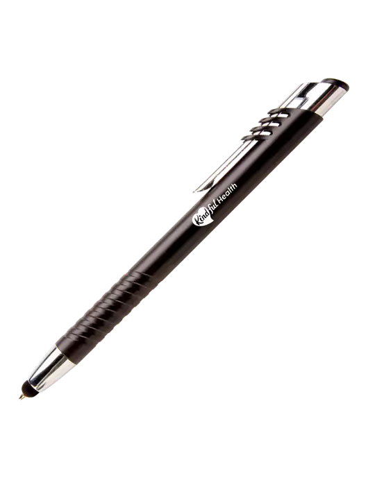 Schirhart Black Stylus Pen - Blue Ink w/Kindful Health Logo