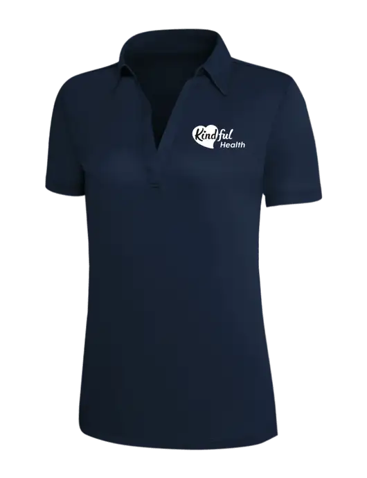 Navy Silk Touch Womens Performance Polo w/Kindful Health Logo