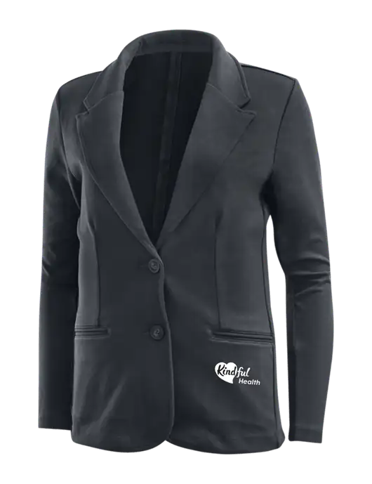Charcoal Grey Womens Knit Blazer w/Kindful Health Logo
