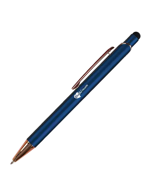 Waterlily Navy Stylus Blue Ink Pen w/Kindful Health Logo