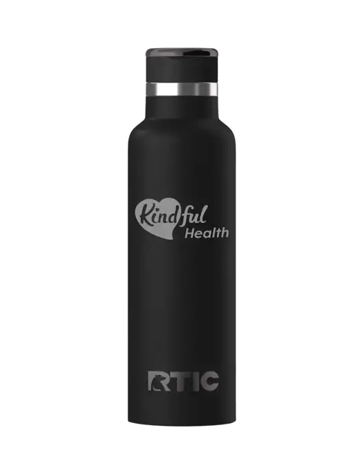 RTIC Journey 20 oz Black Bottle w/Kindful Health Logo