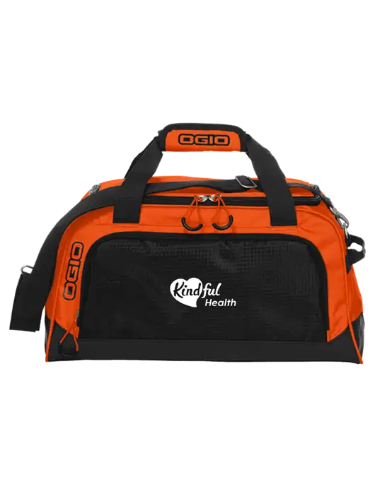 OGIO Breakaway Orange/Black Duffel w/Kindful Health Logo