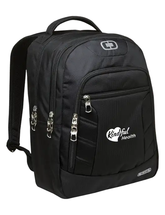 OGIO Black/Silver Colton Laptop Backpack
 w/Kindful Health Logo