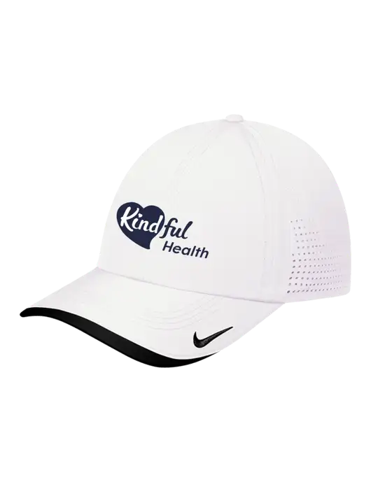 Nike White/Black Dri-FIT Perforated Performance Cap w/Kindful Health Logo
