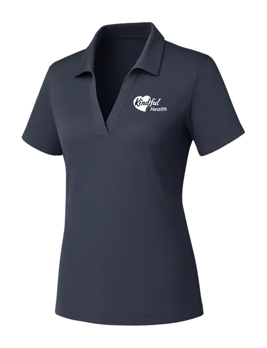 Womens Dark Grey PosiCharge RacerMesh Polo w/Kindful Health Logo