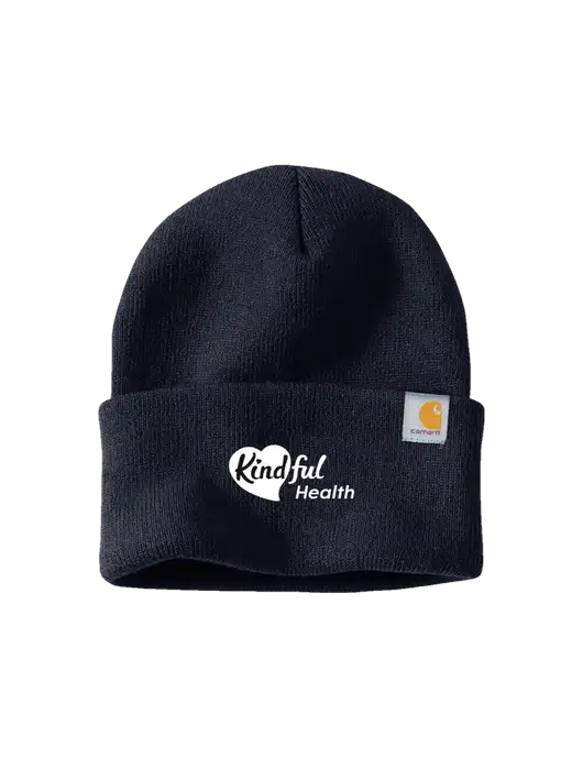 Carhartt Navy Watch Cap 2.0 w/Kindful Health Logo