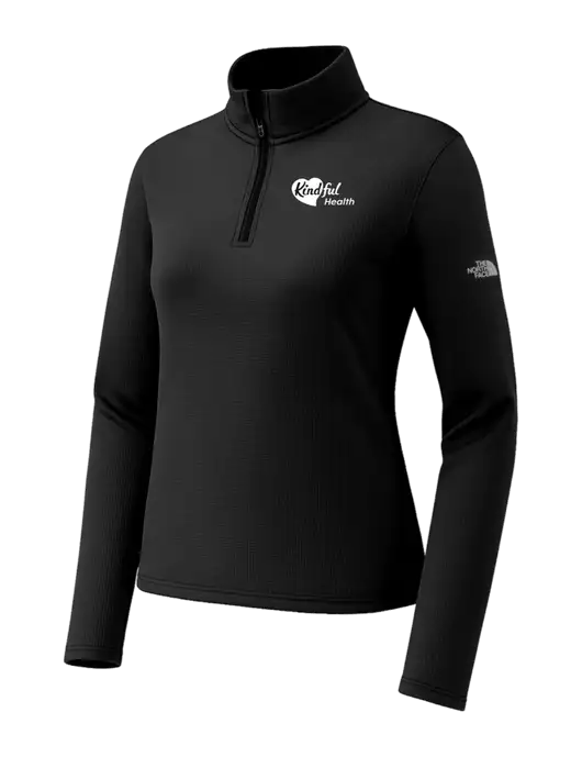 The North Face Womens Aim 1/4-Zip Black Fleece w/Kindful Health Logo