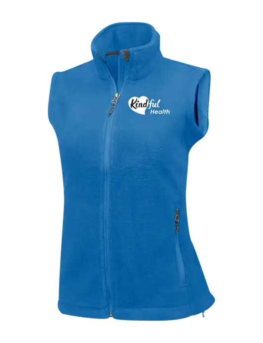 Royal Womens Fleece Vest w/Kindful Health Logo