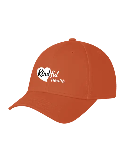 Burnt Orange Structured Cap Hook & Loop w/Kindful Health Logo