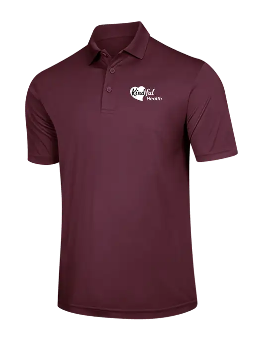 Maroon PosiCharge Competitor Polo w/Kindful Health Logo