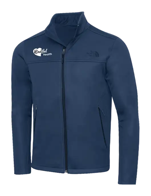 North Face Dark Navy Ridgewall Soft Shell Jacket w/Kindful Health Logo