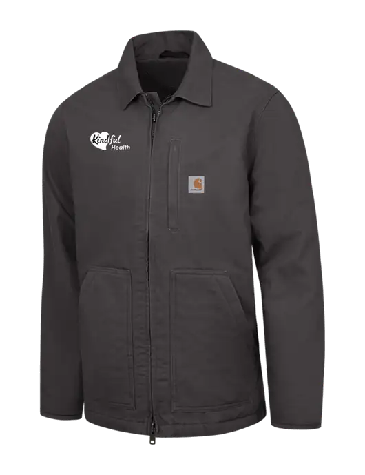 Carhartt Dark Grey Sherpa-Lined Coat w/Kindful Health Logo