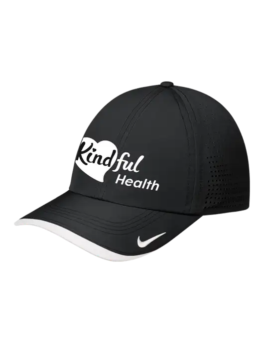 Nike Black/White Dri-FIT Perforated Performance Cap w/Kindful Health Logo