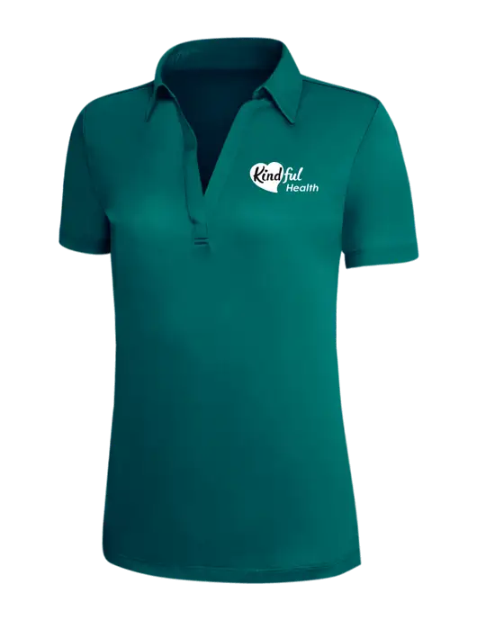 Dark Teal Silk Touch Womens Performance Polo w/Kindful Health Logo