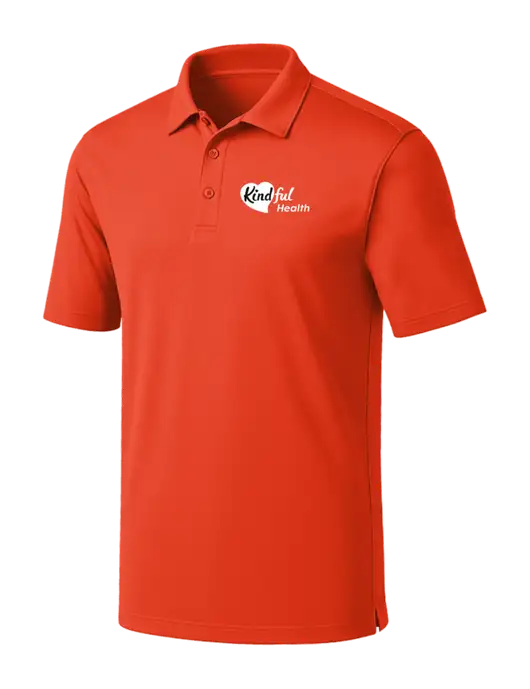 Orange Silk Touch Performance Polo w/Kindful Health Logo